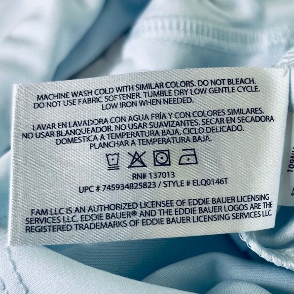 Eddie Bauer Quarter Zip Pullover in Country Air/Silvery White (L) New With Tags - Picture 11 of 11